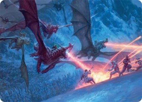 Dragonback Assault Art Card (22/54) [Tarkir: Dragonstorm Art Series] | Galaxy Games LLC