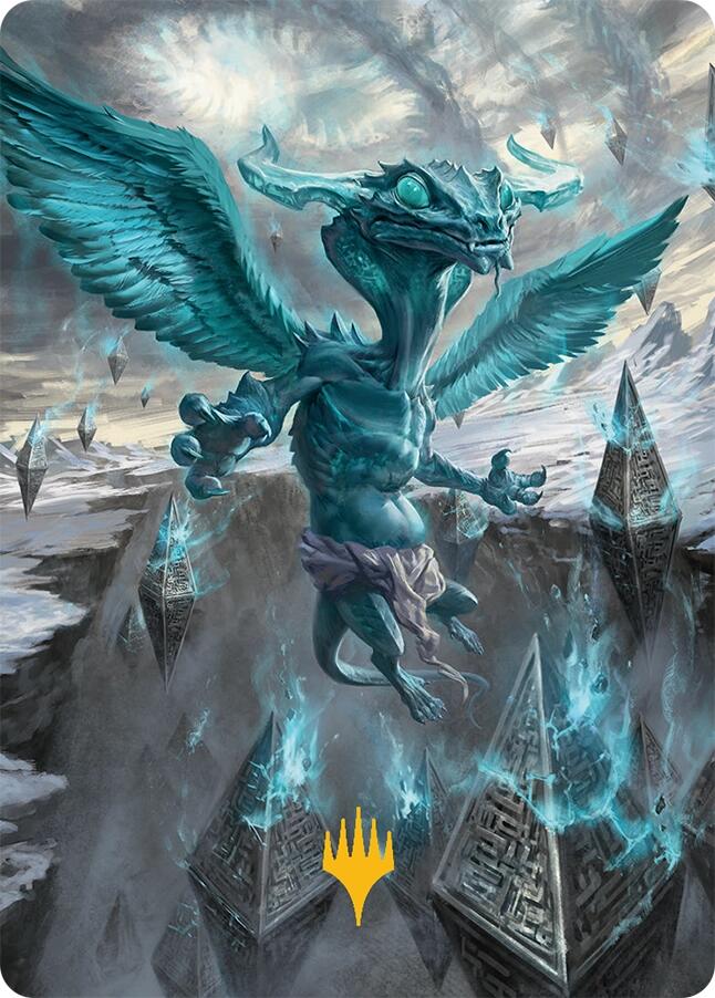 Ugin, Eye of the Storms Art Card (47/54) (Gold-Stamped Signature) [Tarkir: Dragonstorm Art Series] | Galaxy Games LLC