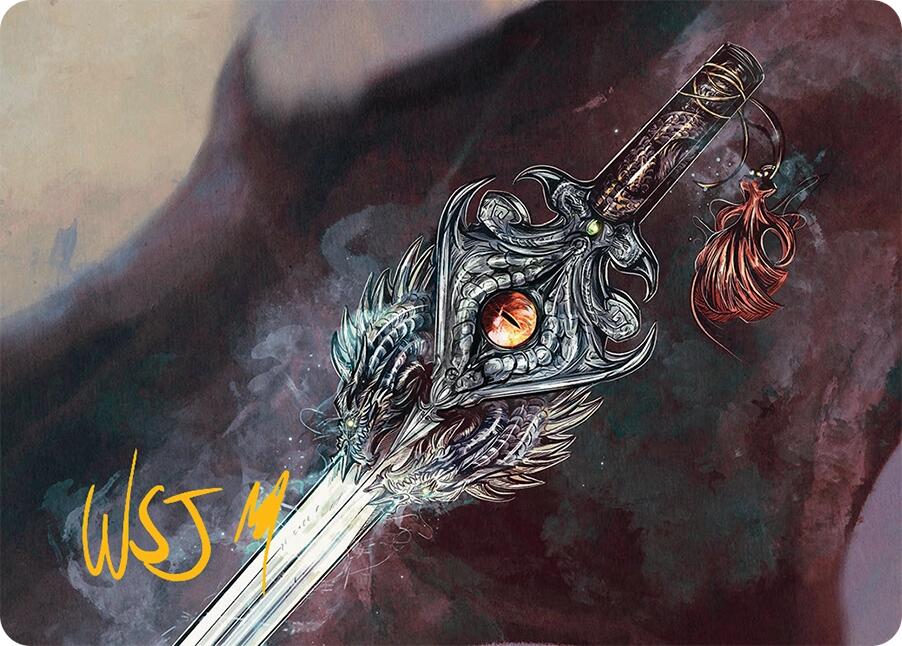 Dragonfire Blade Art Card (40/54) (Gold-Stamped Signature) [Tarkir: Dragonstorm Art Series] | Galaxy Games LLC