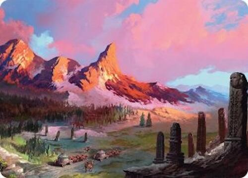 Rugged Highlands Art Card (29/54) [Tarkir: Dragonstorm Art Series] | Galaxy Games LLC