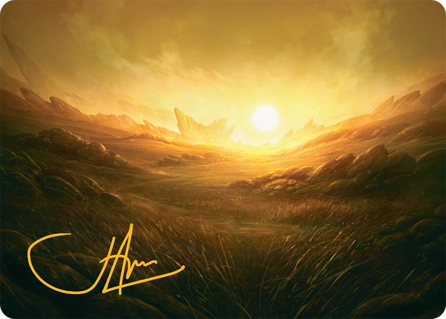 Plains Art Card (31/54) (Gold-Stamped Signature) [Tarkir: Dragonstorm Art Series] | Galaxy Games LLC
