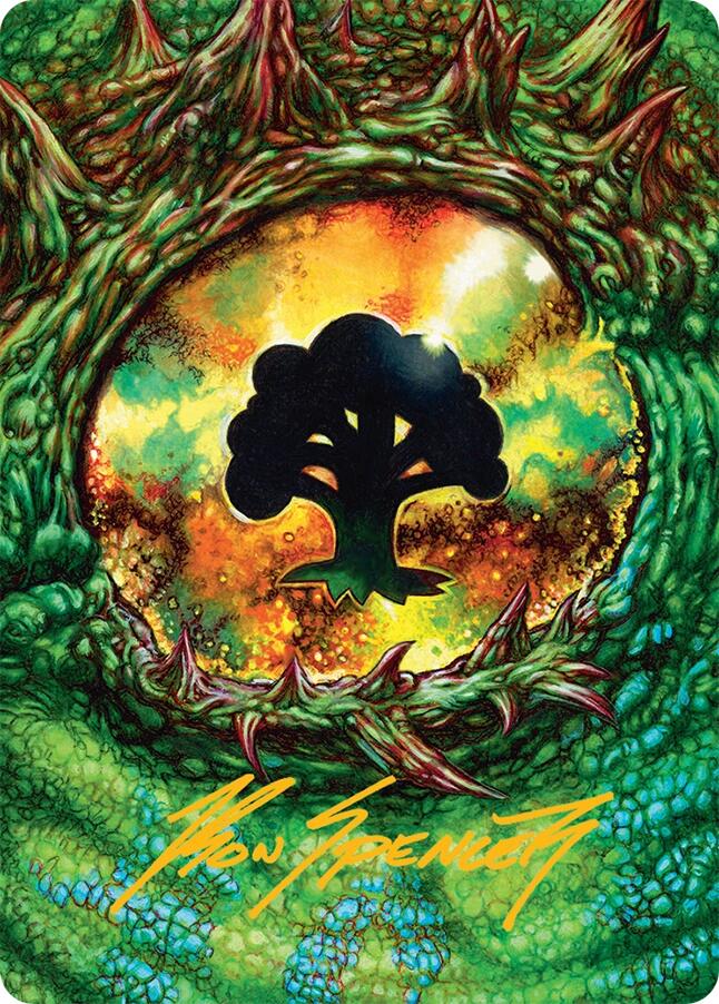 Forest Art Card (32/54) (Gold-Stamped Signature) [Tarkir: Dragonstorm Art Series] | Galaxy Games LLC