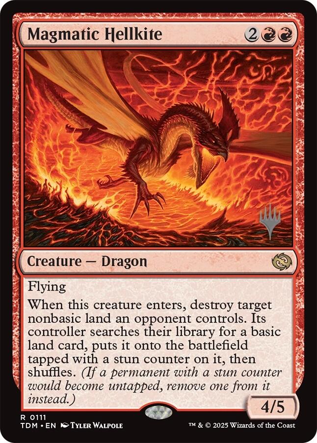 Magmatic Hellkite [Tarkir: Dragonstorm Promos] | Galaxy Games LLC