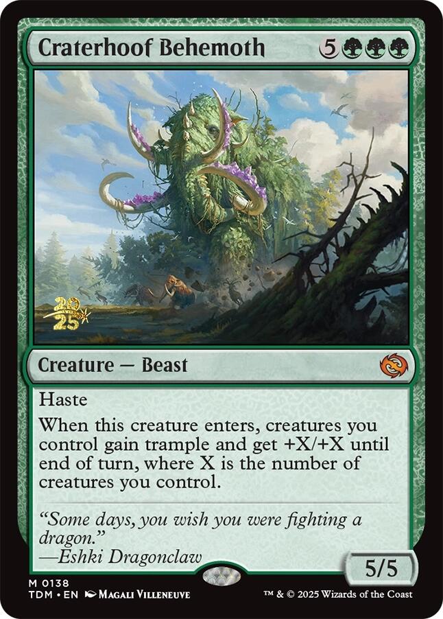 Craterhoof Behemoth [Tarkir: Dragonstorm Prerelease Promos] | Galaxy Games LLC