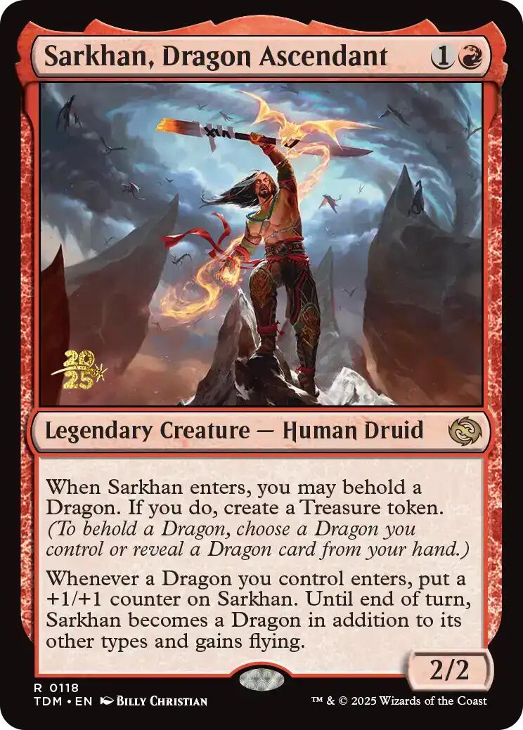 Sarkhan, Dragon Ascendant [Tarkir: Dragonstorm Prerelease Cards] | Galaxy Games LLC
