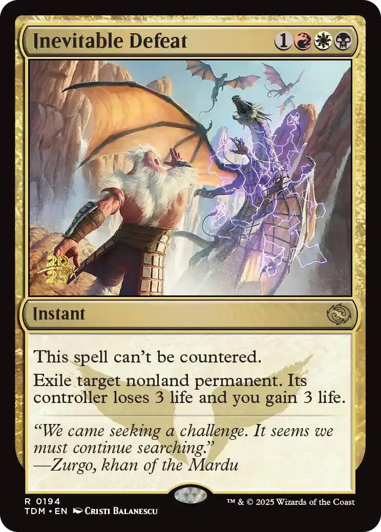Inevitable Defeat [Tarkir: Dragonstorm Prerelease Cards] | Galaxy Games LLC