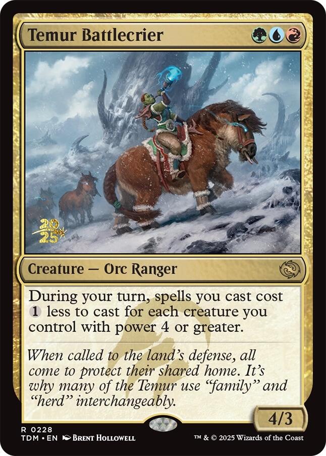 Temur Battlecrier [Tarkir: Dragonstorm Prerelease Promos] | Galaxy Games LLC
