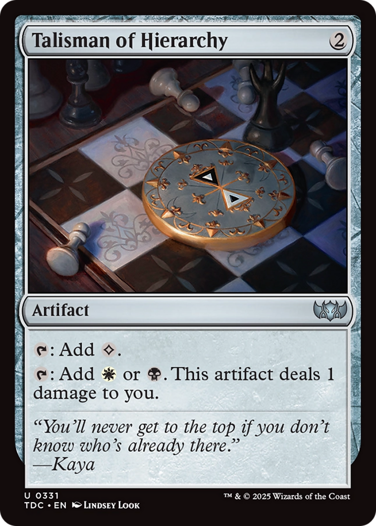 Talisman of Hierarchy [Tarkir: Dragonstorm Commander] | Galaxy Games LLC