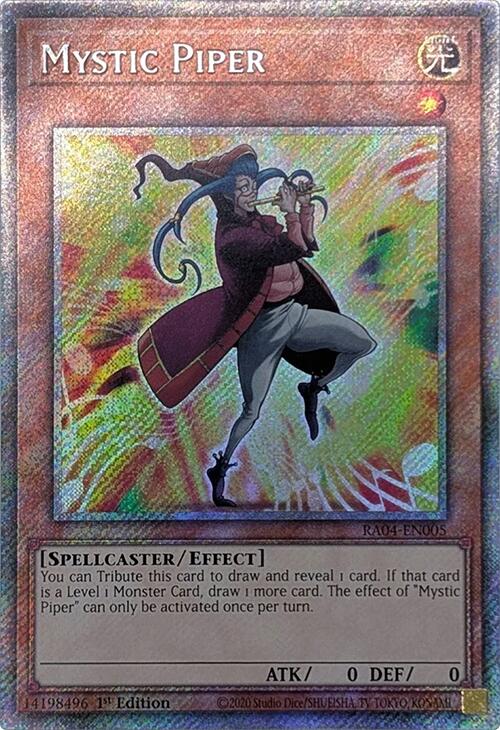 Mystic Piper [RA04-EN005] Platinum Secret Rare | Galaxy Games LLC