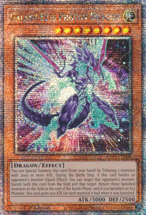 Galaxy-Eyes Photon Dragon (New Art) [RA04-EN008] Quarter Century Secret Rare | Galaxy Games LLC