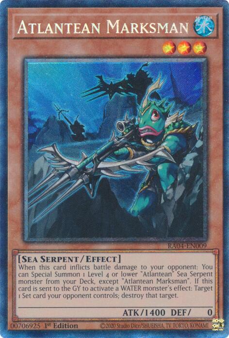 Atlantean Marksman [RA04-EN009] Prismatic Collector's Rare | Galaxy Games LLC