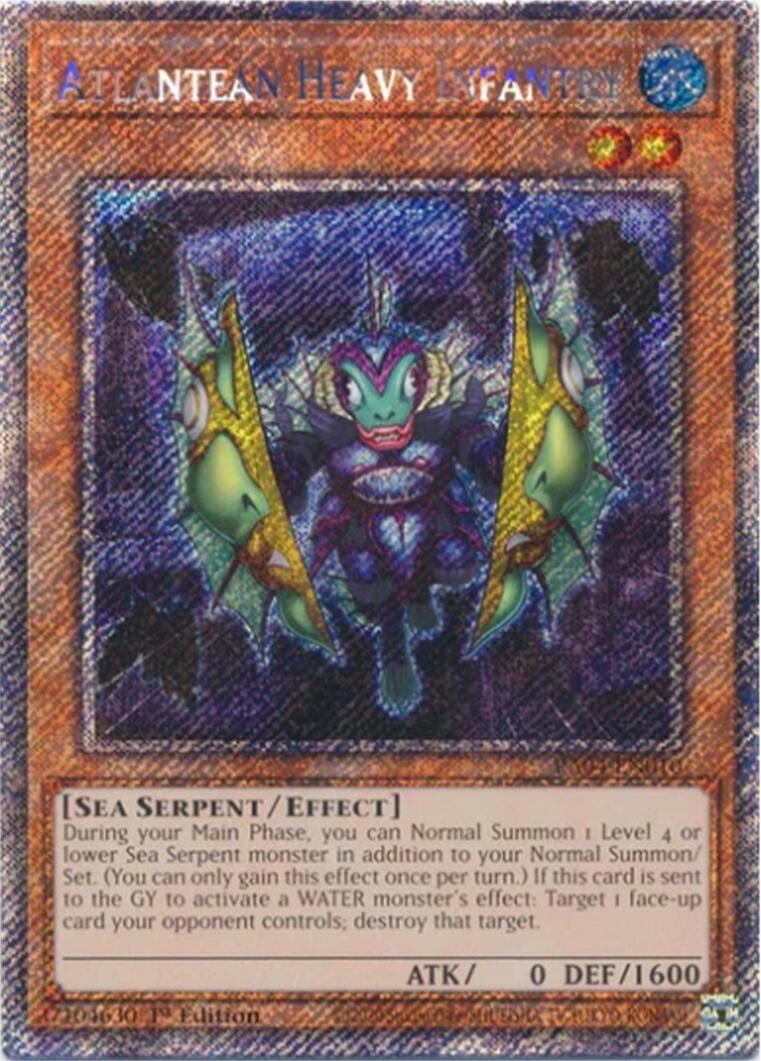 Atlantean Heavy Infantry [RA04-EN010] Platinum Secret Rare | Galaxy Games LLC
