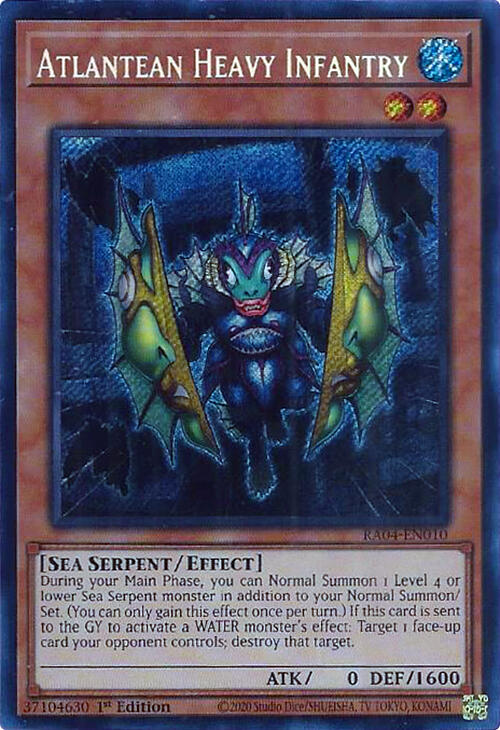 Atlantean Heavy Infantry [RA04-EN010] Secret Rare | Galaxy Games LLC