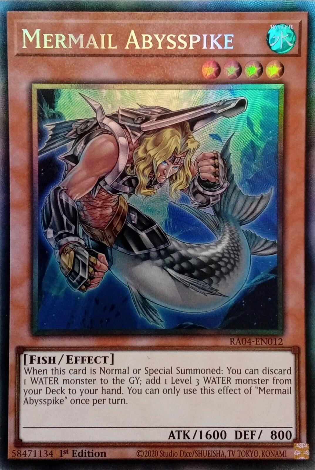 Mermail Abysspike [RA04-EN012] Prismatic Collector's Rare | Galaxy Games LLC