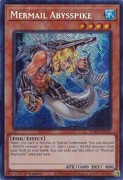Mermail Abysspike [RA04-EN012] Secret Rare | Galaxy Games LLC