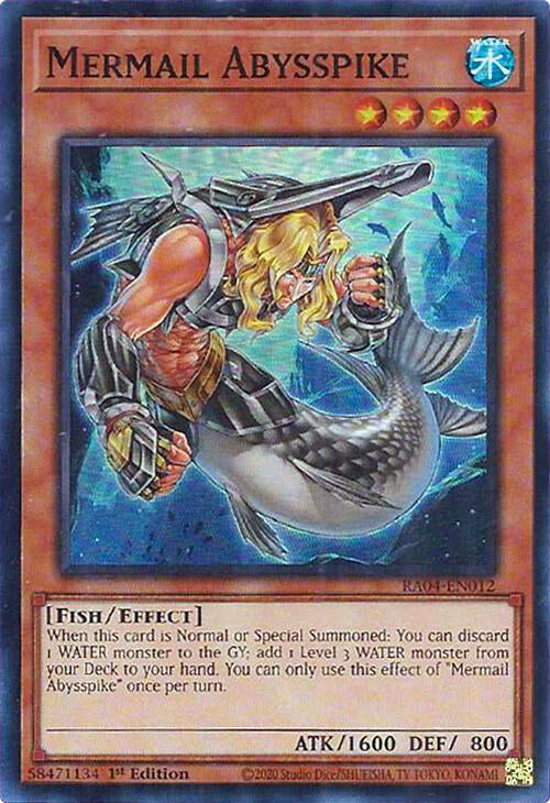 Mermail Abysspike [RA04-EN012] Super Rare | Galaxy Games LLC