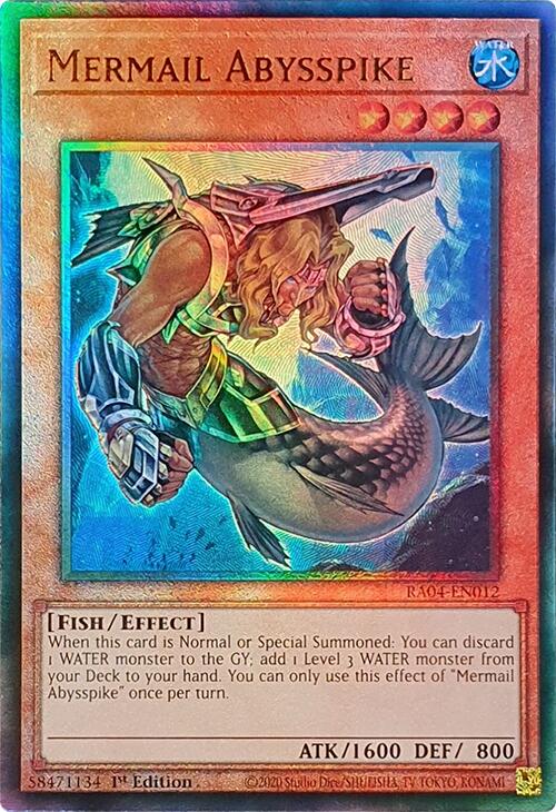 Mermail Abysspike [RA04-EN012] Prismatic Ultimate Rare | Galaxy Games LLC
