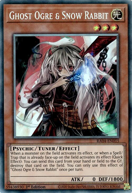Ghost Ogre & Snow Rabbit [RA04-EN015] Prismatic Collector's Rare | Galaxy Games LLC