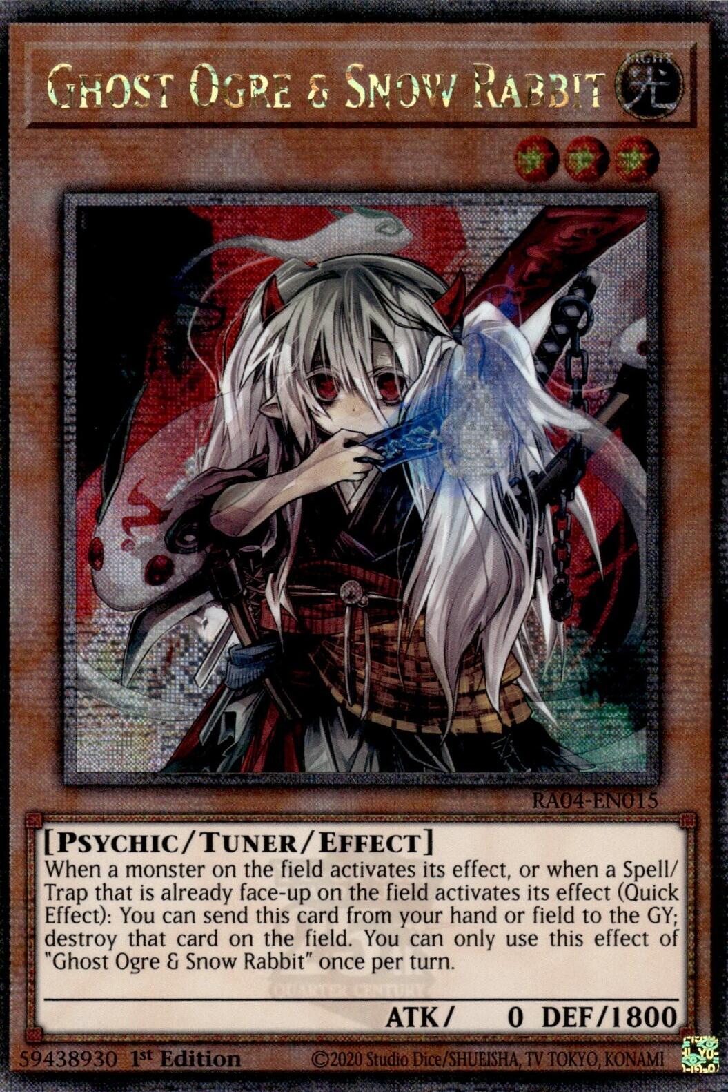 Ghost Ogre & Snow Rabbit [RA04-EN015] Quarter Century Secret Rare | Galaxy Games LLC