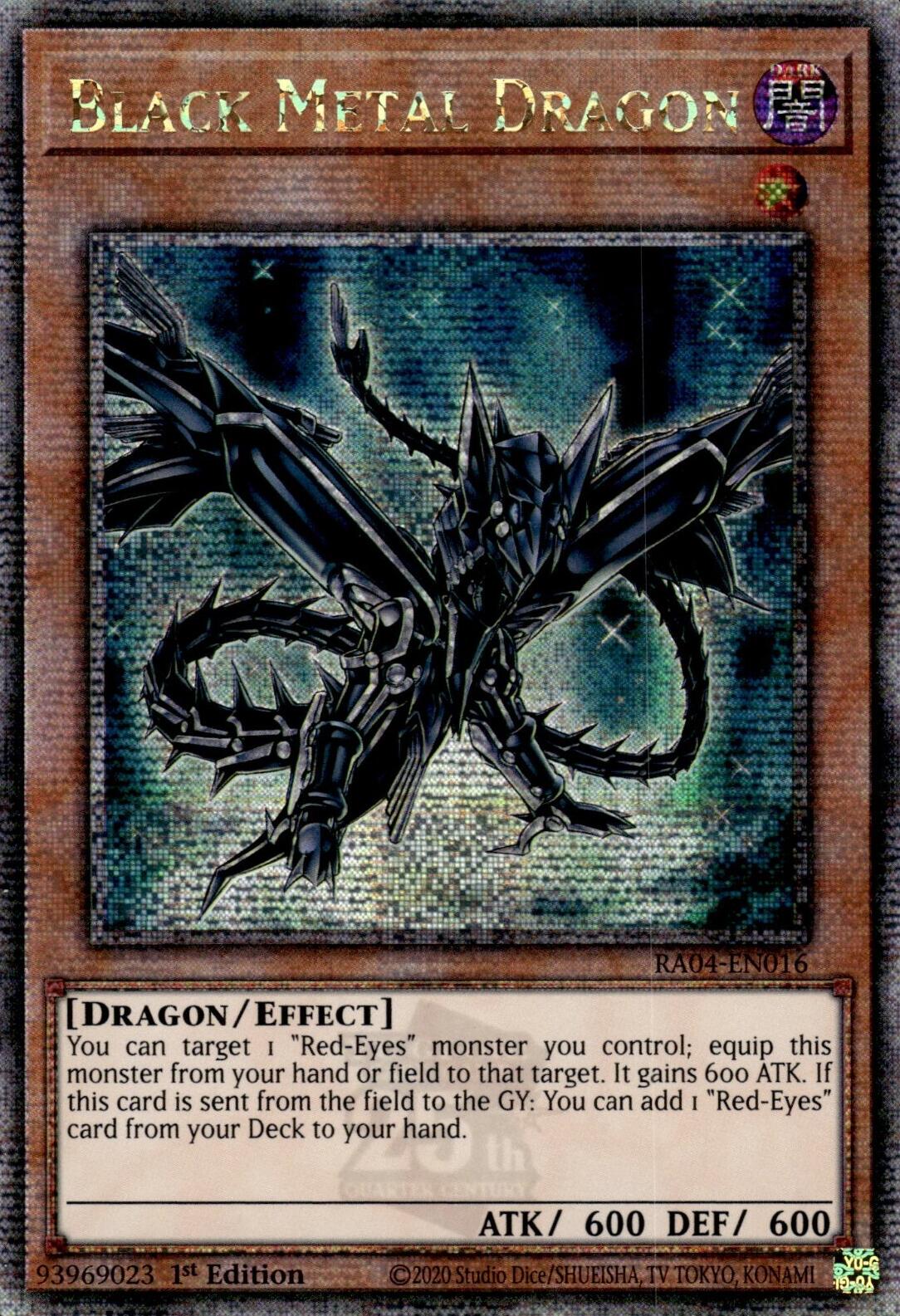 Black Metal Dragon [RA04-EN016] Quarter Century Secret Rare | Galaxy Games LLC