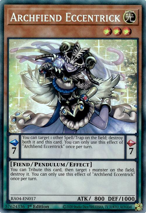Archfiend Eccentrick [RA04-EN017] Prismatic Collector's Rare | Galaxy Games LLC