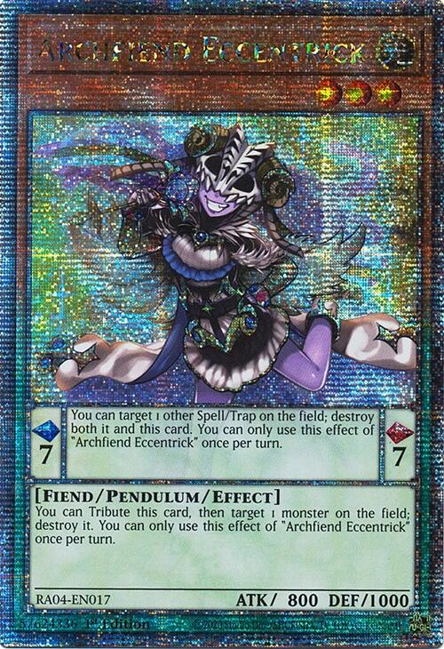 Archfiend Eccentrick [RA04-EN017] Quarter Century Secret Rare | Galaxy Games LLC