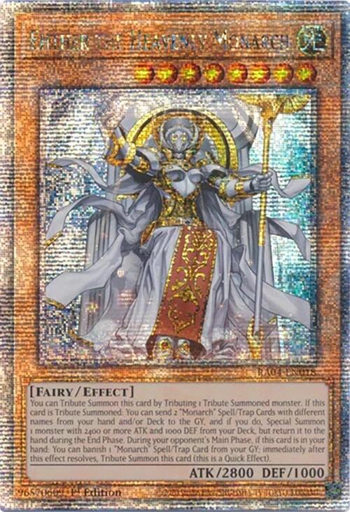 Ehther the Heavenly Monarch [RA04-EN018] Quarter Century Secret Rare | Galaxy Games LLC