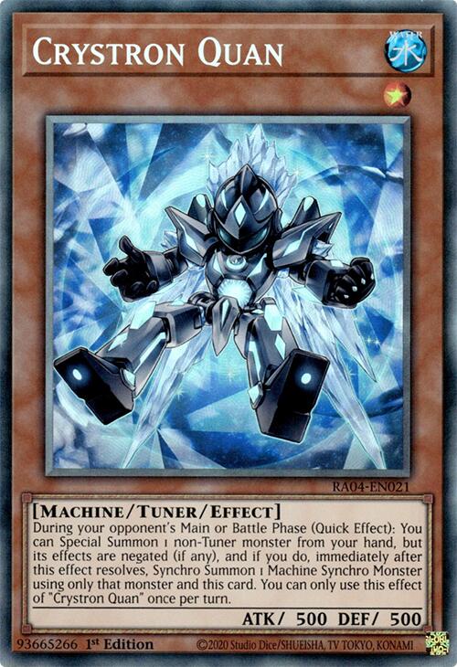 Crystron Quan [RA04-EN021] Prismatic Collector's Rare | Galaxy Games LLC
