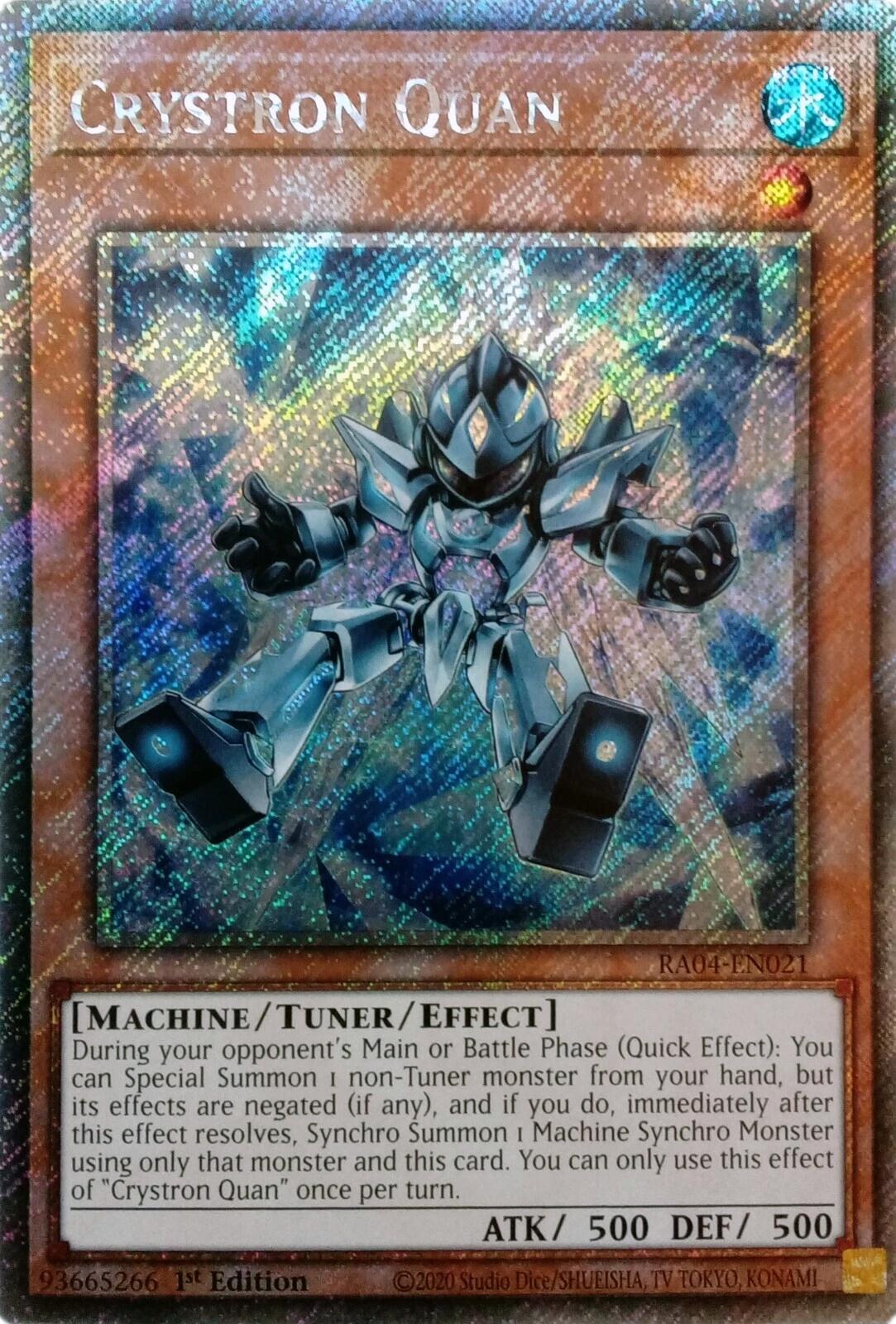 Crystron Quan [RA04-EN021] Platinum Secret Rare | Galaxy Games LLC