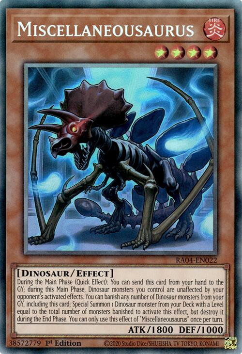 Miscellaneousaurus [RA04-EN022] Prismatic Collector's Rare | Galaxy Games LLC