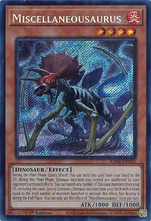 Miscellaneousaurus [RA04-EN022] Secret Rare | Galaxy Games LLC
