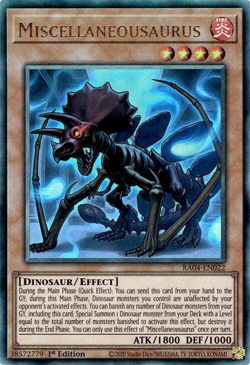 Miscellaneousaurus [RA04-EN022] Prismatic Ultimate Rare | Galaxy Games LLC