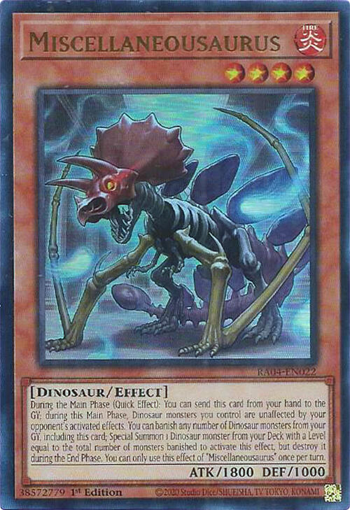 Miscellaneousaurus [RA04-EN022] Ultra Rare | Galaxy Games LLC