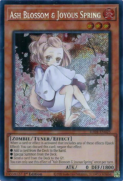 Ash Blossom & Joyous Spring (Alternate Art) [RA04-EN025] Secret Rare | Galaxy Games LLC