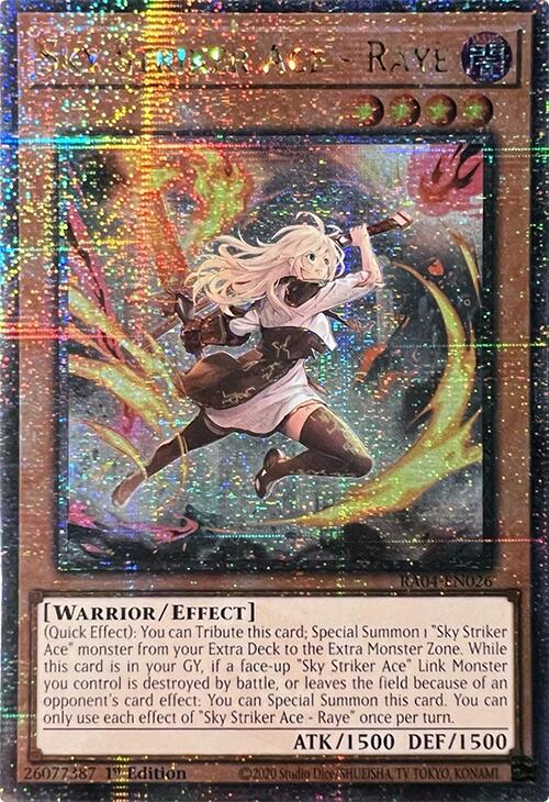 Sky Striker Ace - Raye (New Art) [RA04-EN026] Quarter Century Secret Rare | Galaxy Games LLC
