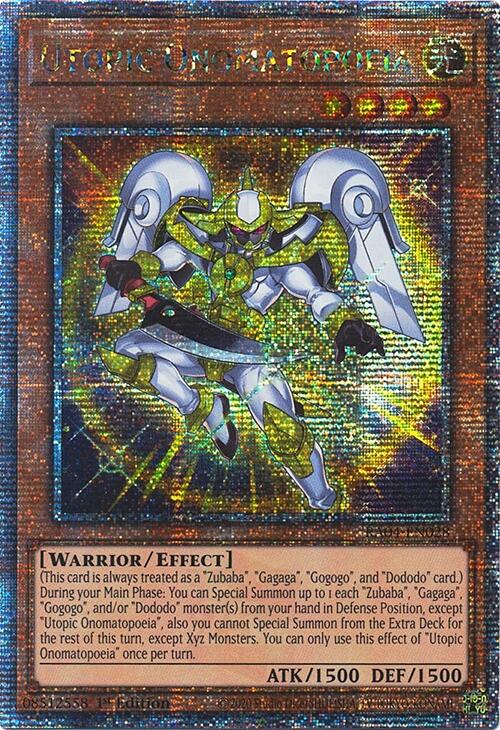 Utopic Onomatopoeia [RA04-EN028] Quarter Century Secret Rare | Galaxy Games LLC