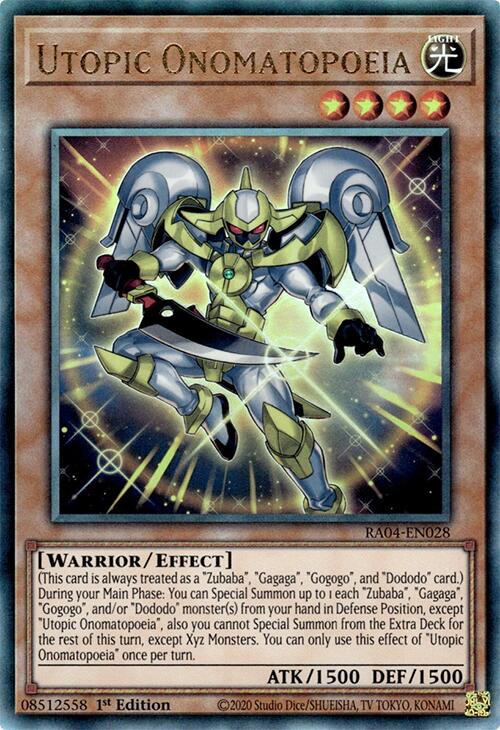 Utopic Onomatopoeia [RA04-EN028] Ultimate Rare | Galaxy Games LLC