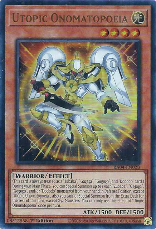 Utopic Onomatopoeia [RA04-EN028] Ultra Rare | Galaxy Games LLC
