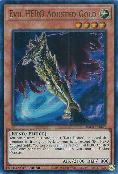 Evil HERO Adusted Gold [RA04-EN029] Ultra Rare | Galaxy Games LLC
