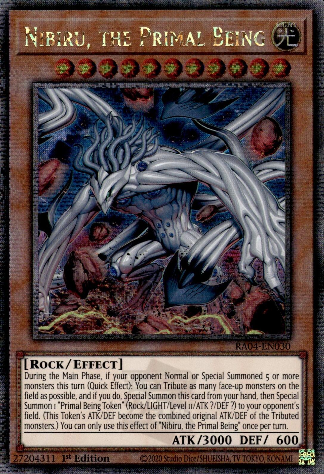Nibiru, the Primal Being (New Art) [RA04-EN030] Quarter Century Secret Rare | Galaxy Games LLC