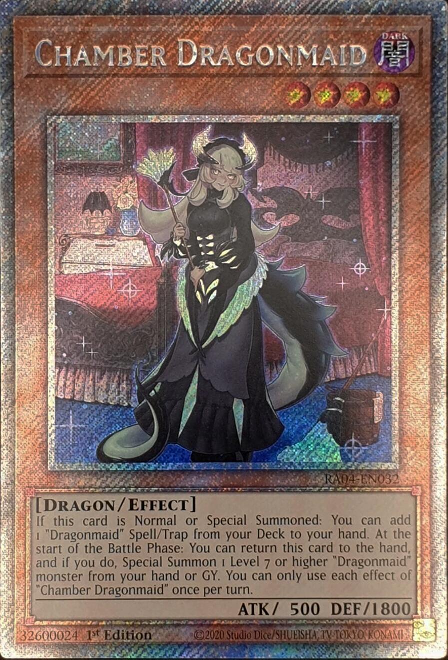 Chamber Dragonmaid [RA04-EN032] Platinum Secret Rare | Galaxy Games LLC