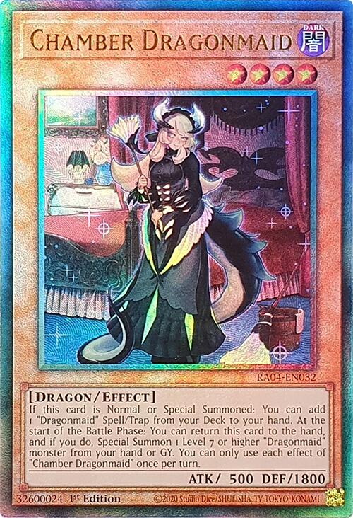 Chamber Dragonmaid [RA04-EN032] Prismatic Ultimate Rare | Galaxy Games LLC