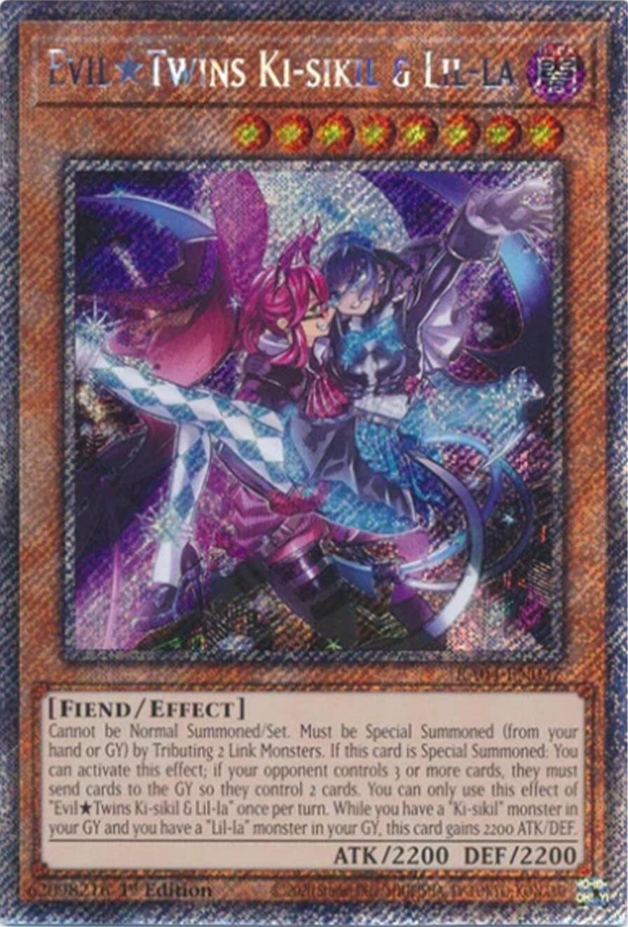 EvilTwins Ki-sikil & Lil-la [RA04-EN037] Platinum Secret Rare | Galaxy Games LLC