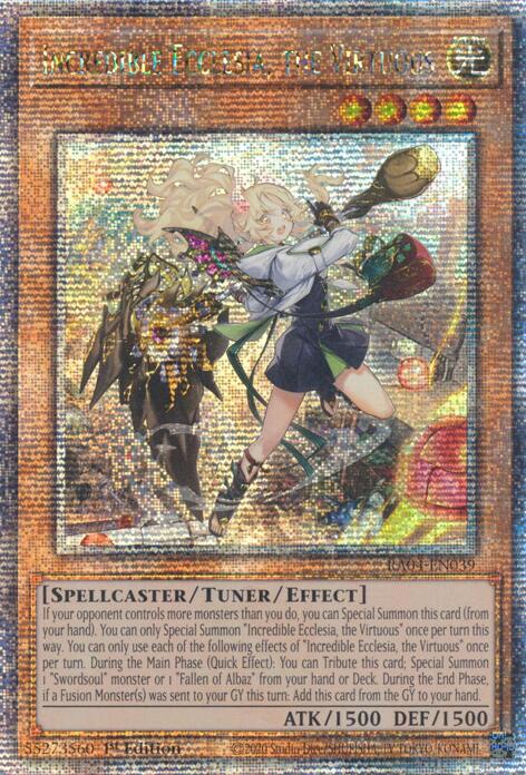 Incredible Ecclesia, the Virtuous (New Art) [RA04-EN039] Quarter Century Secret Rare | Galaxy Games LLC