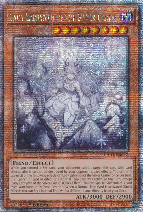 Lady Labrynth of the Silver Castle (New Art) [RA04-EN042] Quarter Century Secret Rare | Galaxy Games LLC
