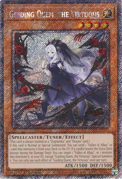 Guiding Quem, the Virtuous [RA04-EN043] Platinum Secret Rare | Galaxy Games LLC