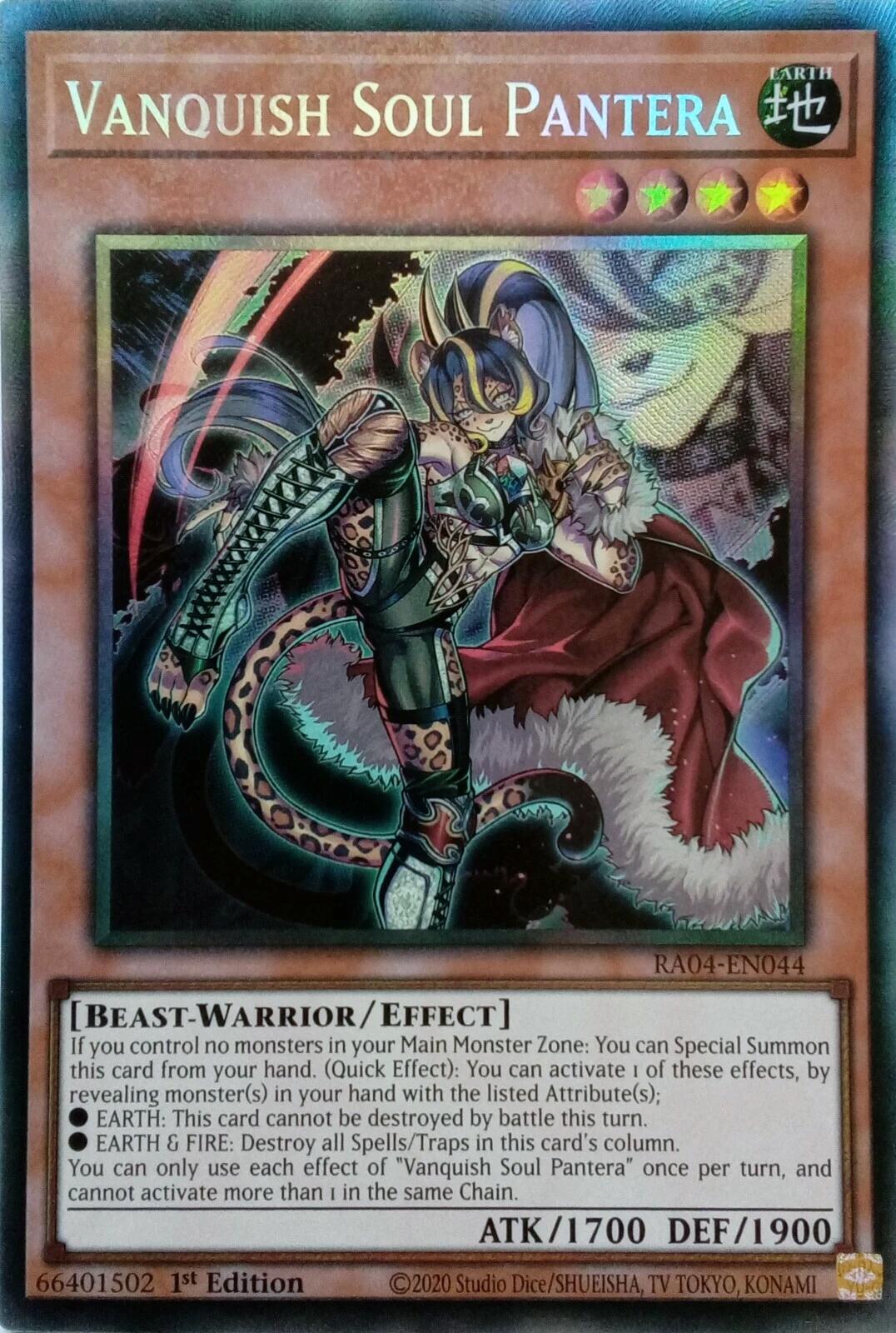 Vanquish Soul Pantera [RA04-EN044] Prismatic Collector's Rare | Galaxy Games LLC