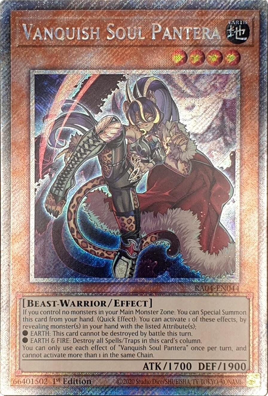 Vanquish Soul Pantera [RA04-EN044] Platinum Secret Rare | Galaxy Games LLC
