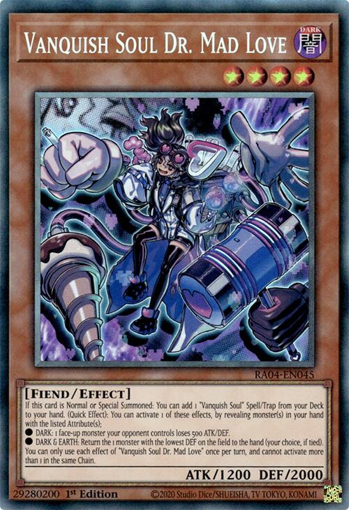 Vanquish Soul Dr. Mad Love [RA04-EN045] Prismatic Collector's Rare | Galaxy Games LLC