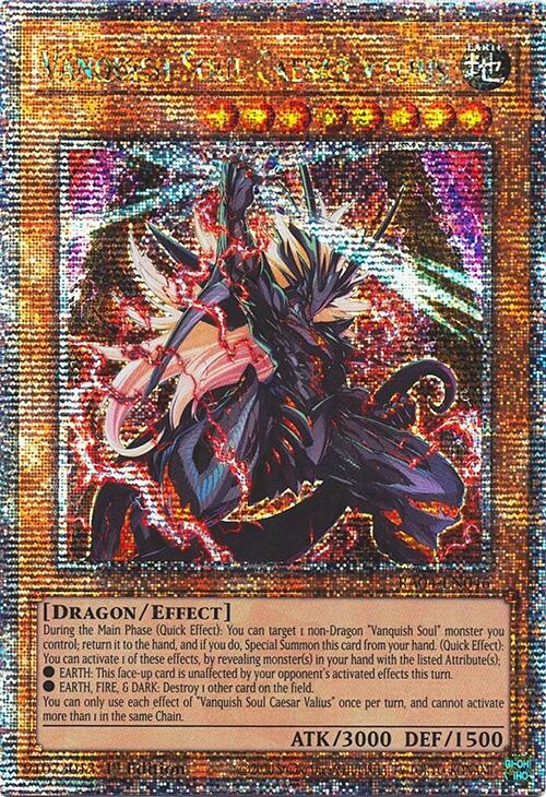 Vanquish Soul Caesar Valius [RA04-EN046] Quarter Century Secret Rare | Galaxy Games LLC